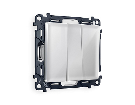 Комплект механизма 3-клавишного выключателя Ambrella Volt ALFA MA405010 Комплект механизма 3-клавишного выключателя Ambrella Volt ALFA MA405010