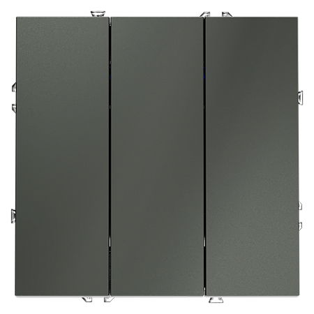 Выключатель встраиваемый VOLTUM S70 трехклавишный (титан) VLS030106 Выключатель встраиваемый VOLTUM S70 трехклавишный (титан) VLS030106