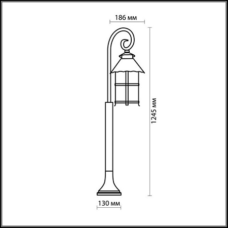 Парковый светильник Odeon Light Lumi 2314/1F