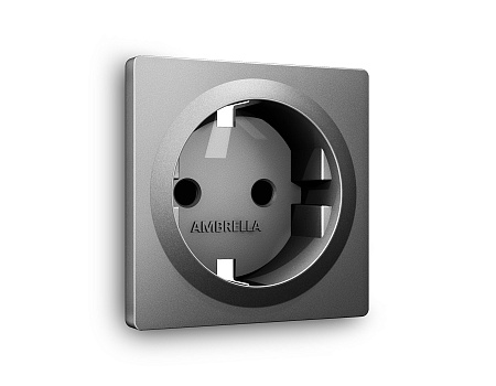 Лицевая панель для электрической розетки с заземлением со шторками QUANT Ambrella Volt ALFA AP6570 Лицевая панель для электрической розетки с заземлением со шторками QUANT Ambrella Volt ALFA AP6570