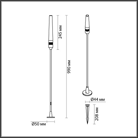 Уличный ландшафтный светодиодный светильник Odeon Light CANNA 7020/4GA