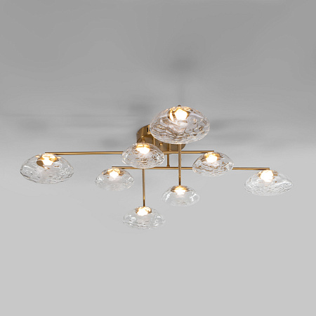 Люстра потолочная светодиодная Eurosvet Ripple 50389 LED латунь a069026 Люстра потолочная светодиодная Eurosvet Ripple 50389 LED латунь a069026