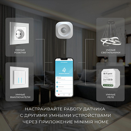 Умный датчик движения Elektrostandard Умный дом 76230/00 белый a060312 Умный датчик движения Elektrostandard Умный дом 76230/00 белый a060312