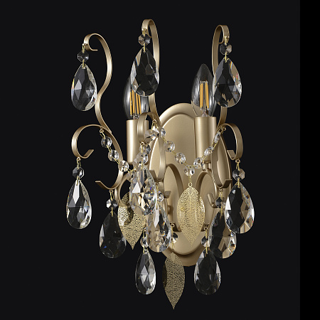 Светильник настенный Crystal Lux ESMIRALDA AP2 GOLD