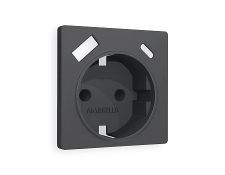 Лицевая панель для электрической розетки с заземлением со шторками 2USB A+C QUANT Ambrella Volt ALFA AP9100 Лицевая панель для электрической розетки с заземлением со шторками 2USB A+C QUANT Ambrella Volt ALFA AP9100