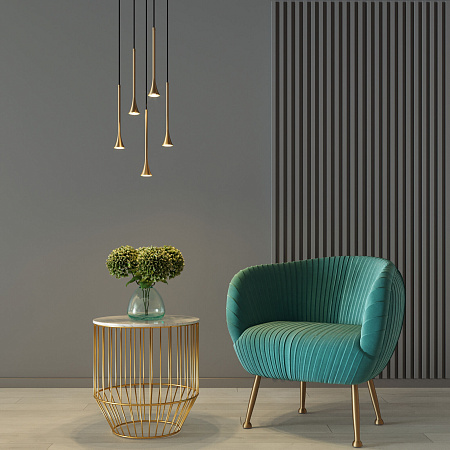 Светильник подвесной светодиодный Elektrostandard Hall 50314 LED латунь a068821