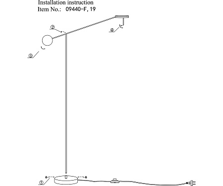 Торшер светодиодный Kink Light Некси 09440-F,19(4000K)