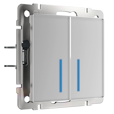 Сенсорный выключатель двухклавишный с подсветкой 1000 Вт Werkel W4520006 a057681