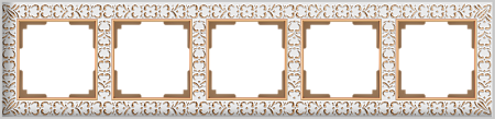 Рамка на 5 постов белое золото Werkel Antik W0051523 4690389158292 a050938 Рамка на 5 постов белое золото Werkel Antik W0051523 4690389158292 a050938