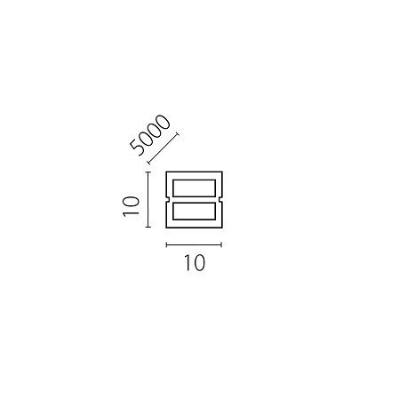 Профиль квадратный силиконовый 10х10 мм (тип А) Lightstar Profiled 441005