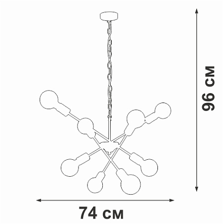 Люстра подвесная Vitaluce V4750-1/8