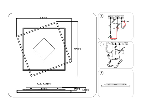 Светильник потолочный светодиодный Ambrella light FL4790 Светильник потолочный светодиодный Ambrella light FL4790